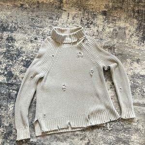 Old Navy Distressed Turtleneck